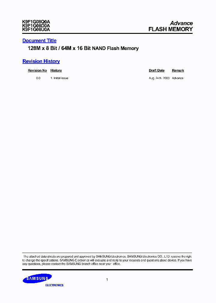 K9F1G08Q0A-YCB00_3912658.PDF Datasheet