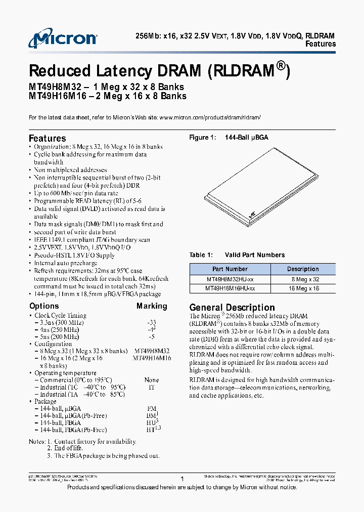 MT49H8M32HU-4_3907993.PDF Datasheet