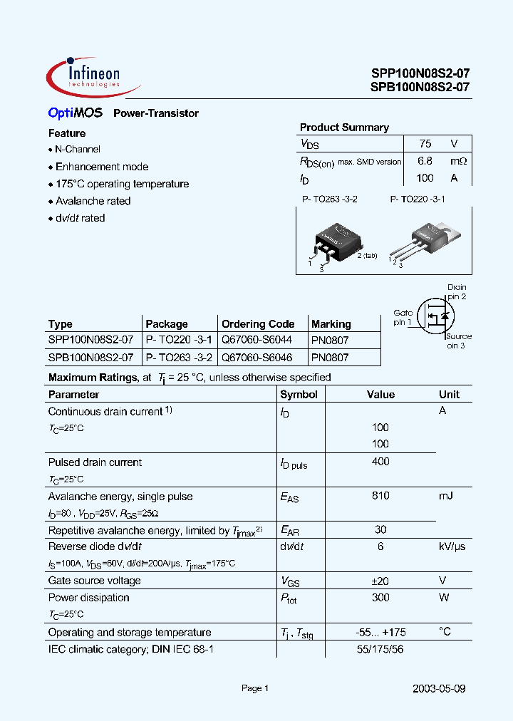 SPB100N08S2-07-E6327_3914703.PDF Datasheet