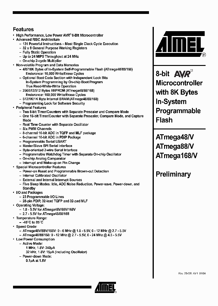 ATMEGA168V-12AJ_3915813.PDF Datasheet