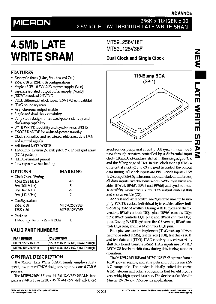 MT59L128V36FB-45_3916470.PDF Datasheet