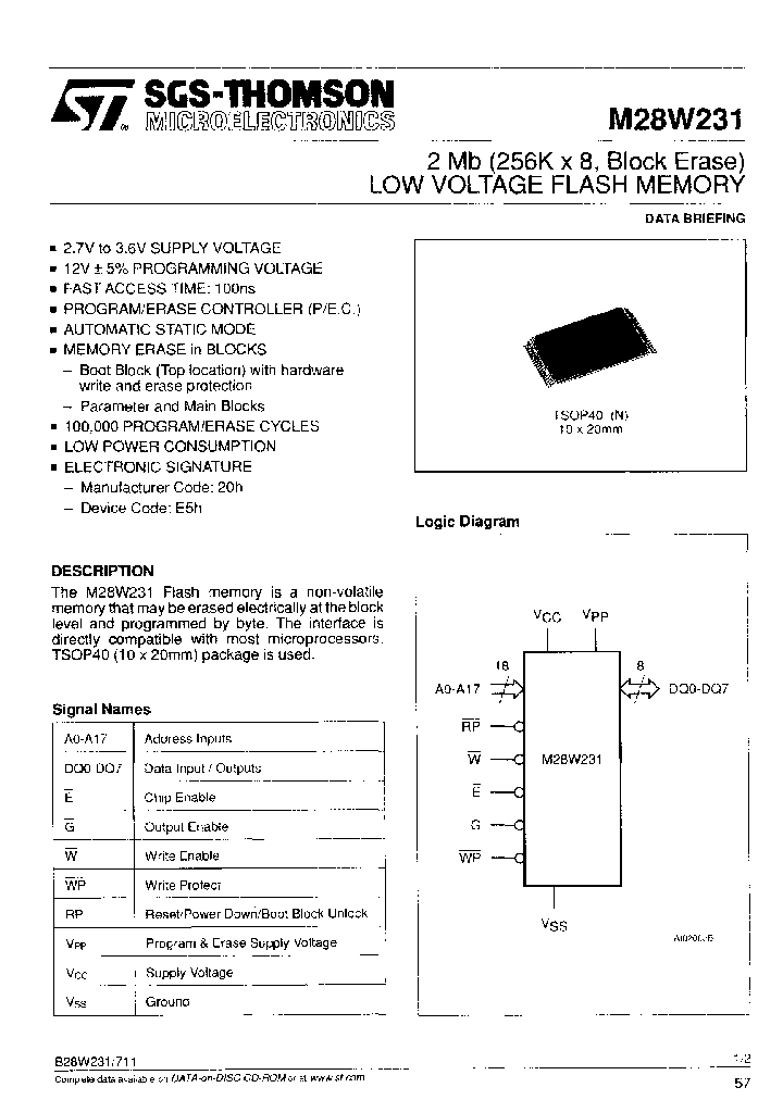 M28W231-120N1TR_3917239.PDF Datasheet