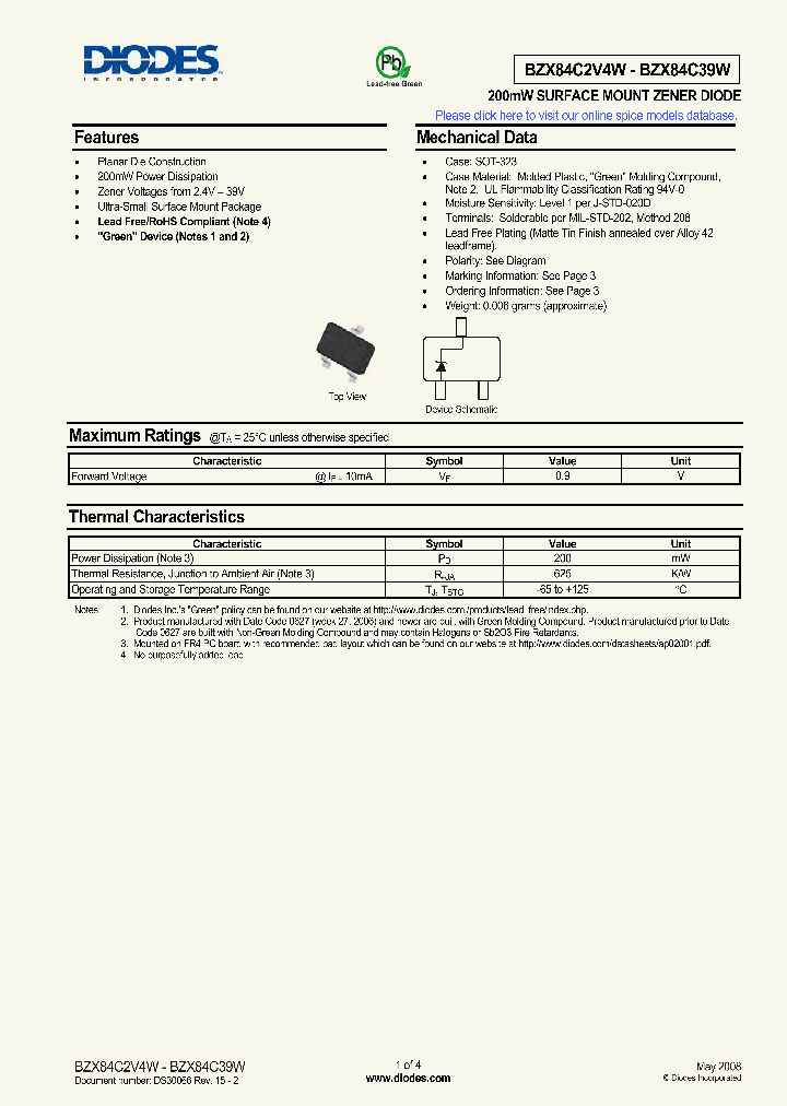 BZX84C18W-7-F_3917522.PDF Datasheet