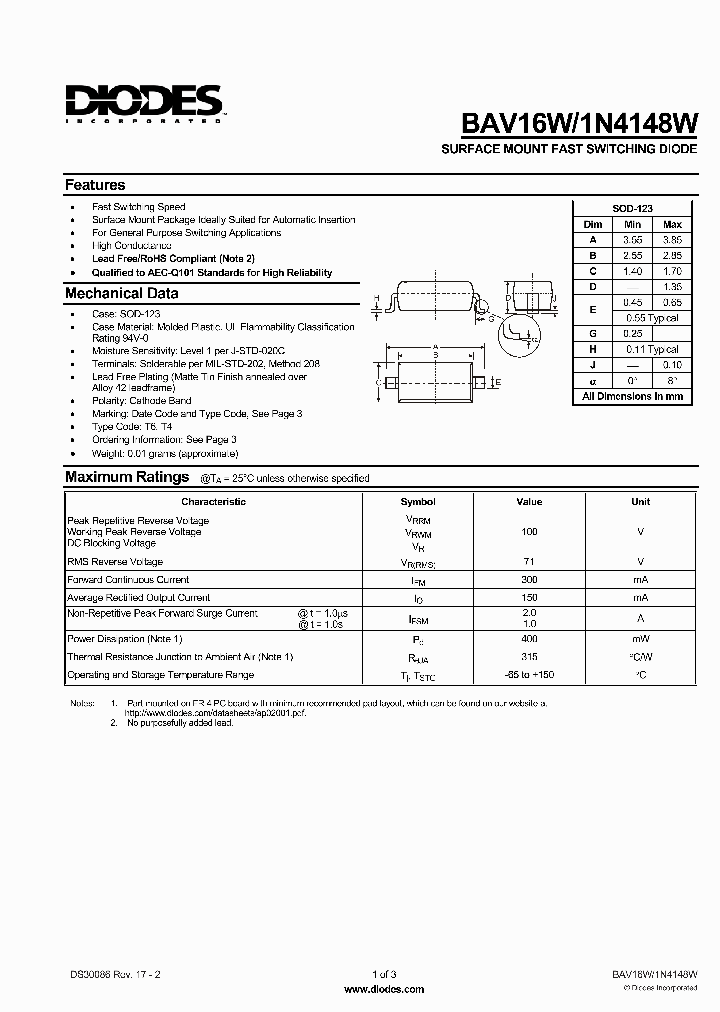 1N4148W-7-F_3917514.PDF Datasheet
