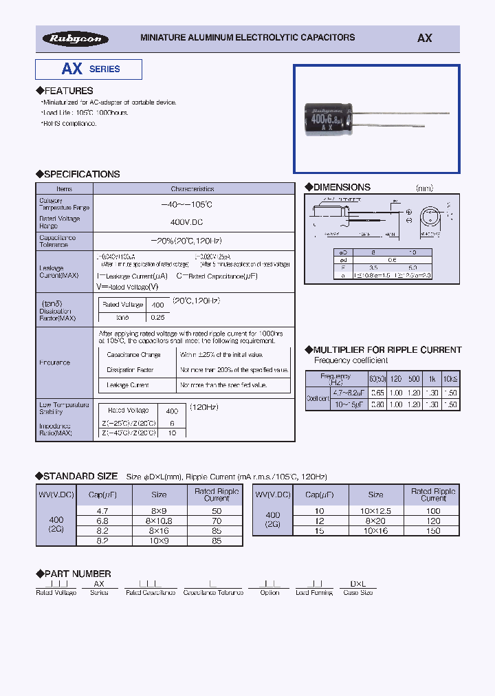 400AX6R8MFA8X108_3918024.PDF Datasheet