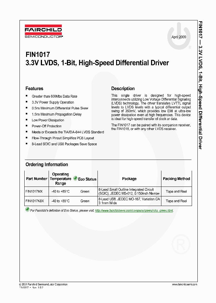 FIN1017K8XNL_3918059.PDF Datasheet