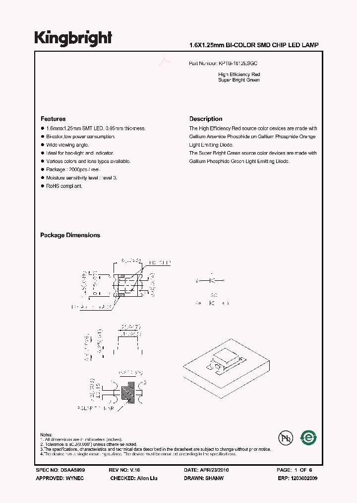 KPTB-1612ESGC_3918621.PDF Datasheet