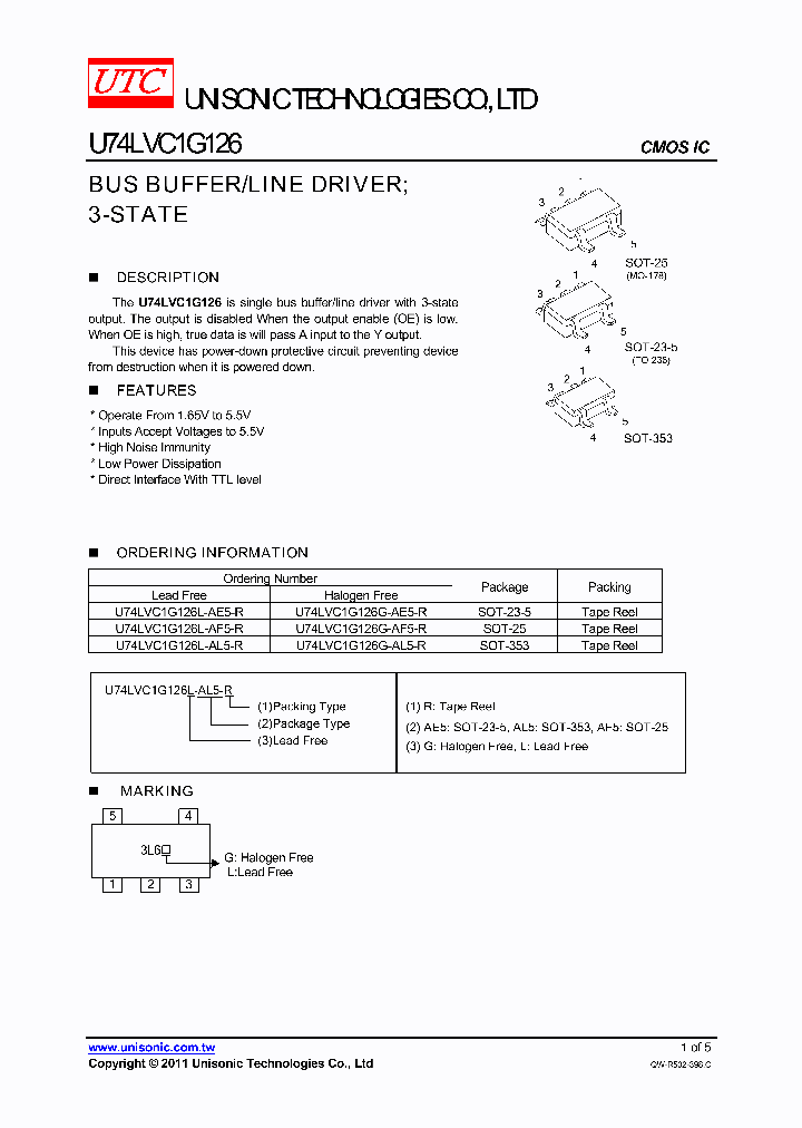 U74LVC1G126G-AE5-R_4151605.PDF Datasheet
