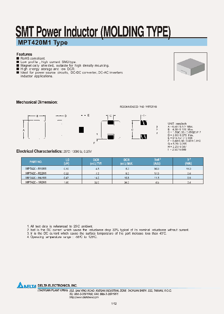 MPT420-1R0M1_3919459.PDF Datasheet