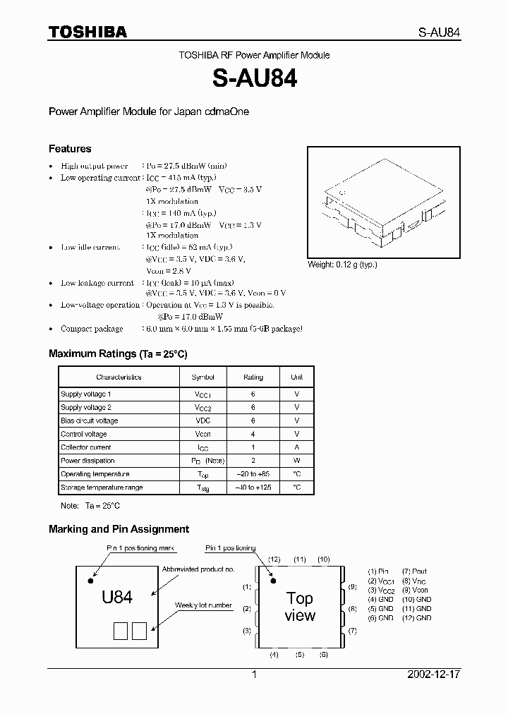 S-AU84_4153888.PDF Datasheet