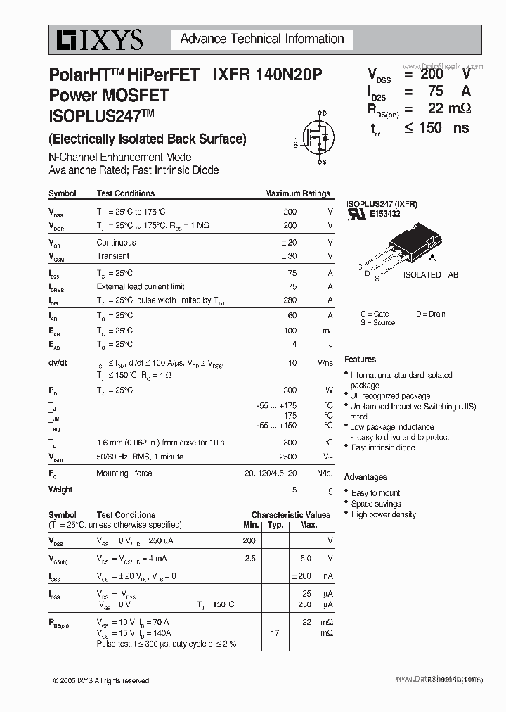 IXFR140N20P_4158718.PDF Datasheet