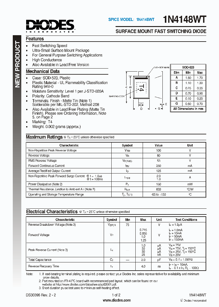 1N4148WT-7-F_3917516.PDF Datasheet