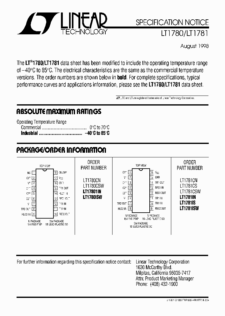 LT1780CSWPBF_3926302.PDF Datasheet