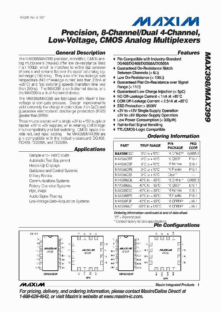 MAX398CSEG55_3927647.PDF Datasheet