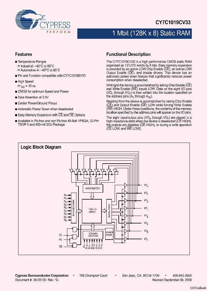 CY7C1019CV33-10ZXI_3930769.PDF Datasheet