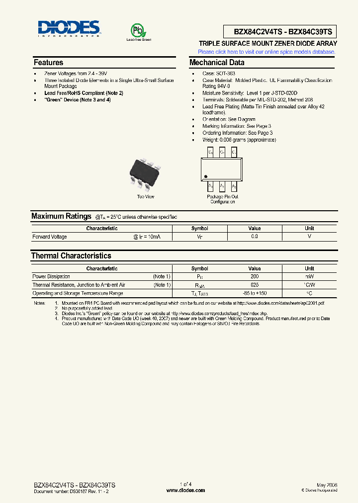 BZX84C39TS-7-F_3937400.PDF Datasheet