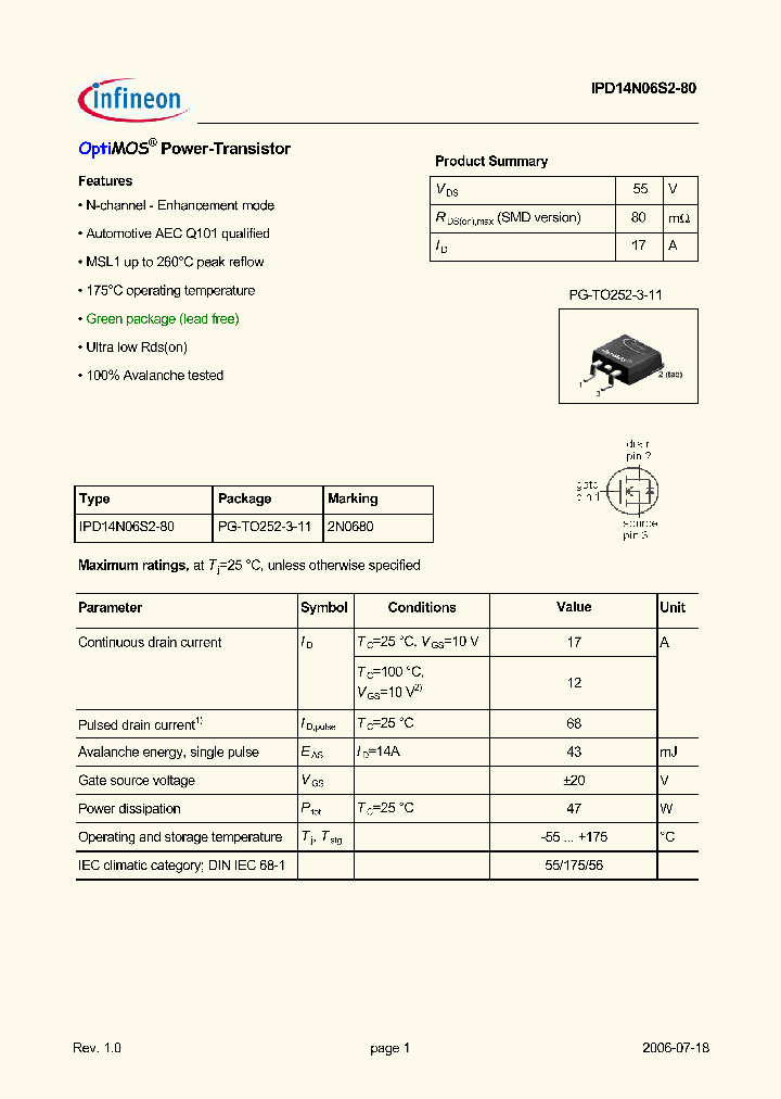 IPD14N06S2-80_4164844.PDF Datasheet