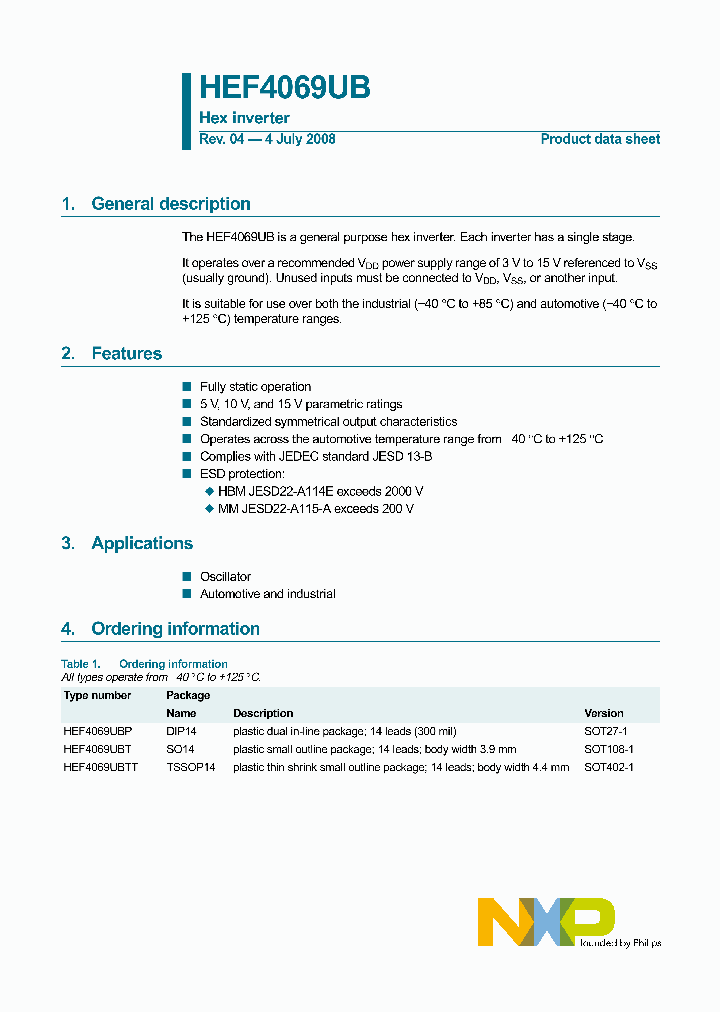 HEF4069UBTT118_3937432.PDF Datasheet
