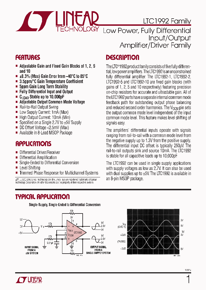 LTC1992-1IMS8PBF_3949339.PDF Datasheet