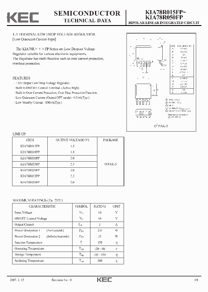 KIA78R030FP_4167410.PDF Datasheet