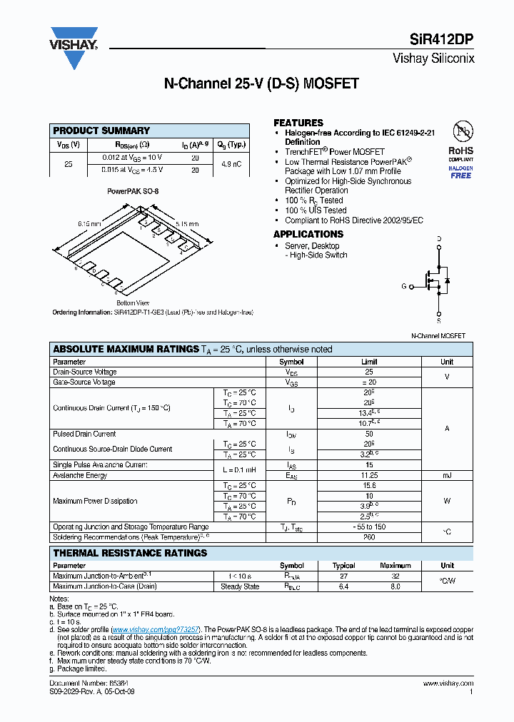 SIR412DP_4168790.PDF Datasheet