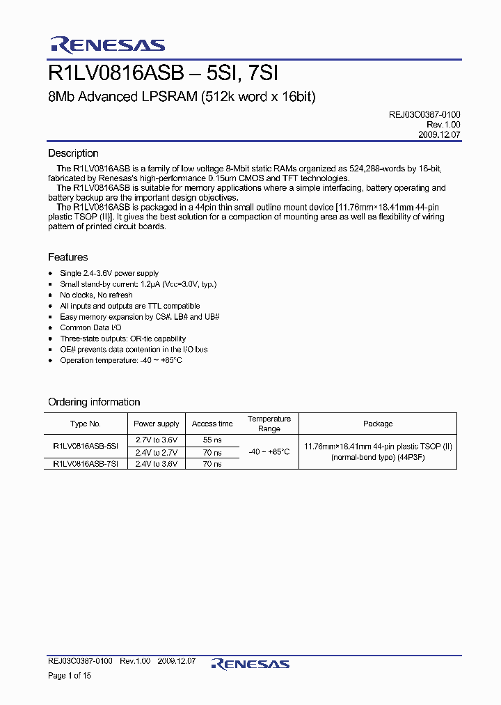 R1LV0816ASB-5SI_4169163.PDF Datasheet