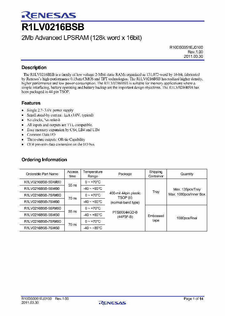 R1LV0216BSB-5SI-B0_4169164.PDF Datasheet