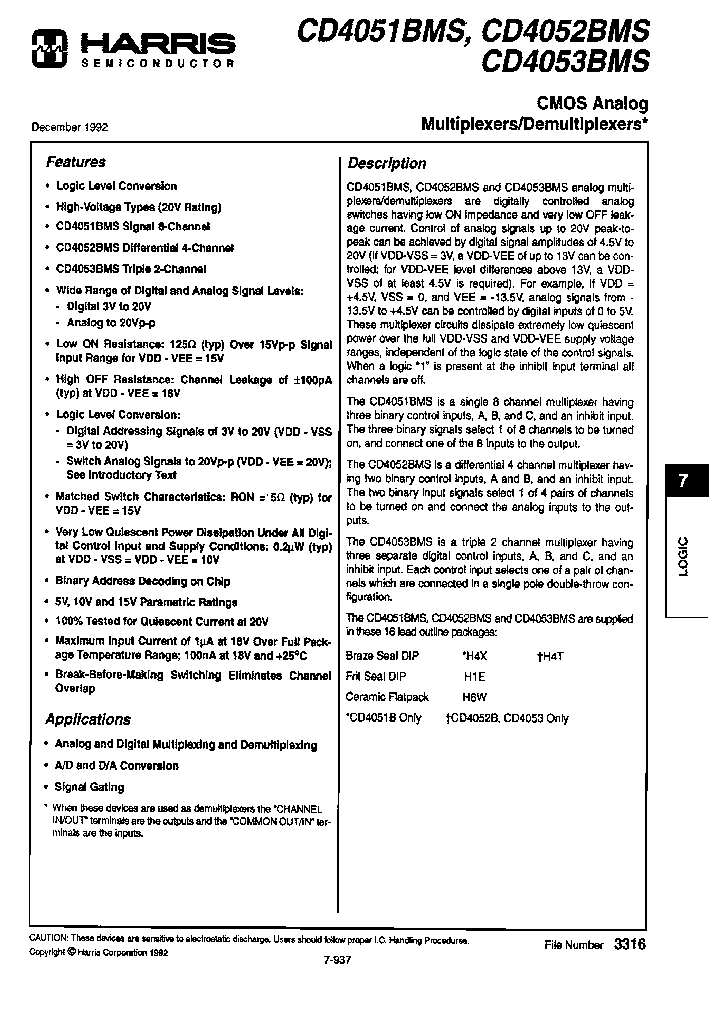 CD4051BDMSR_3961964.PDF Datasheet
