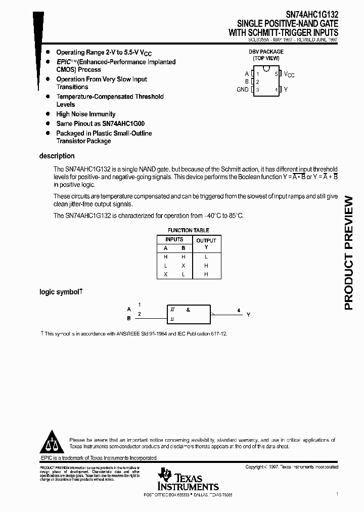SN74AHC1G132_3970301.PDF Datasheet
