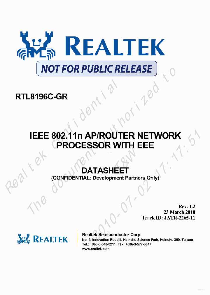 RTL8196C-GR_4174039.PDF Datasheet