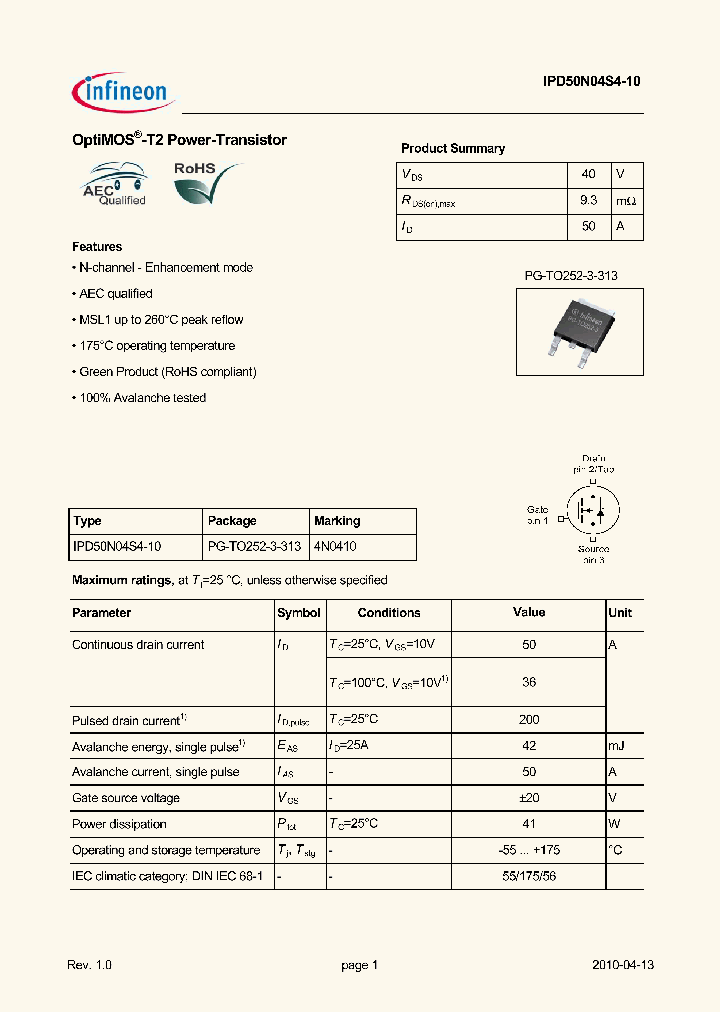 IPD50N04S4-10_4174351.PDF Datasheet