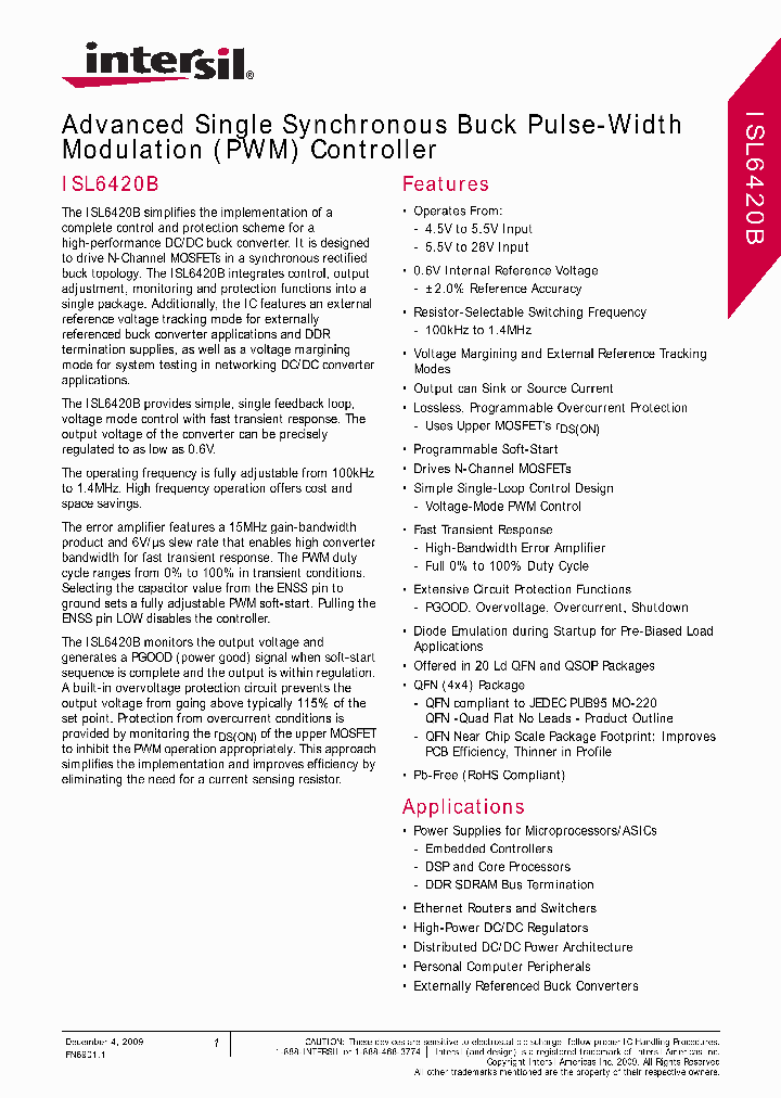 ISL6420BIRZ-TK_3977245.PDF Datasheet