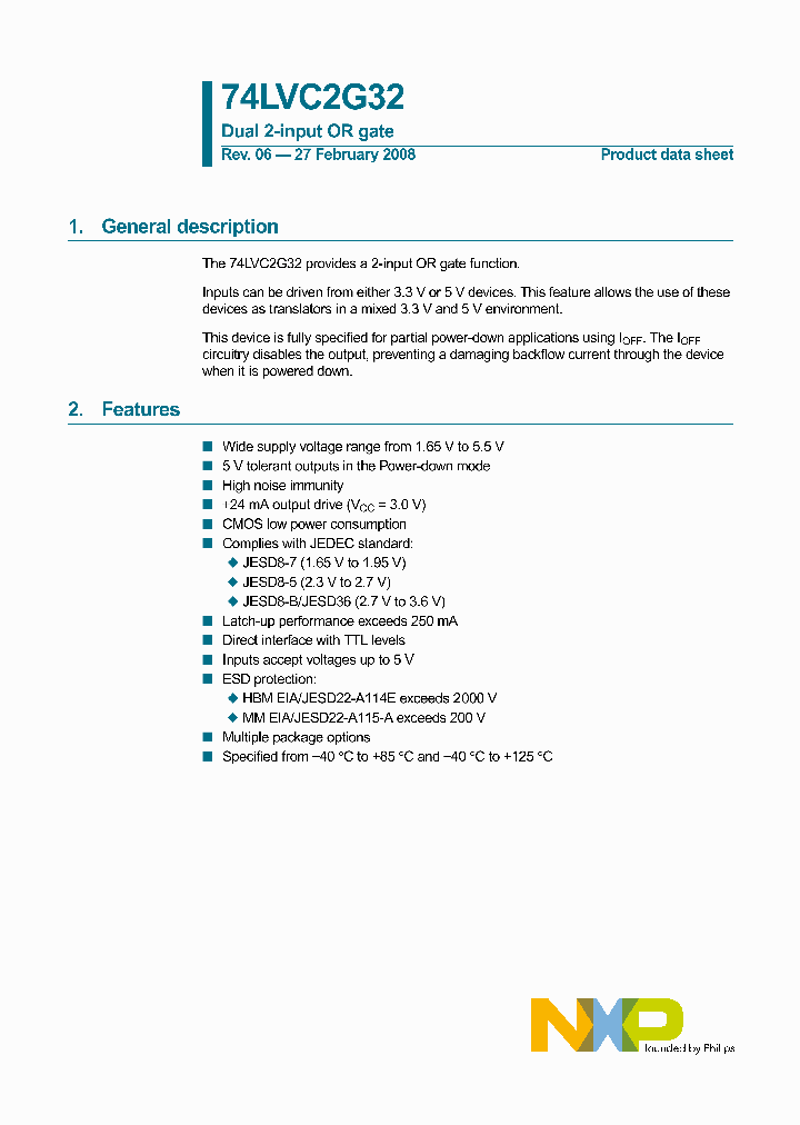 74LVC2G32DP125_3981860.PDF Datasheet