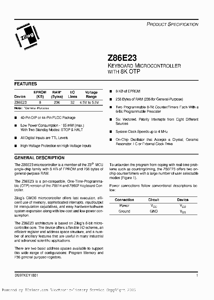 Z86E23-04PSC_3981283.PDF Datasheet