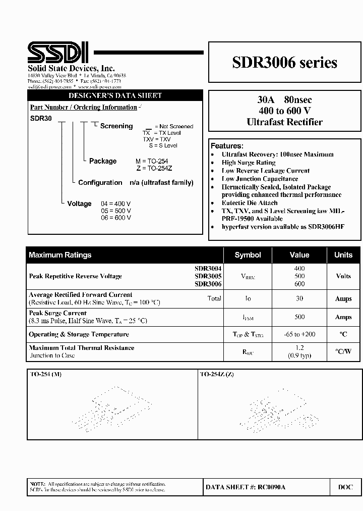 SDR3006ZS_3994505.PDF Datasheet