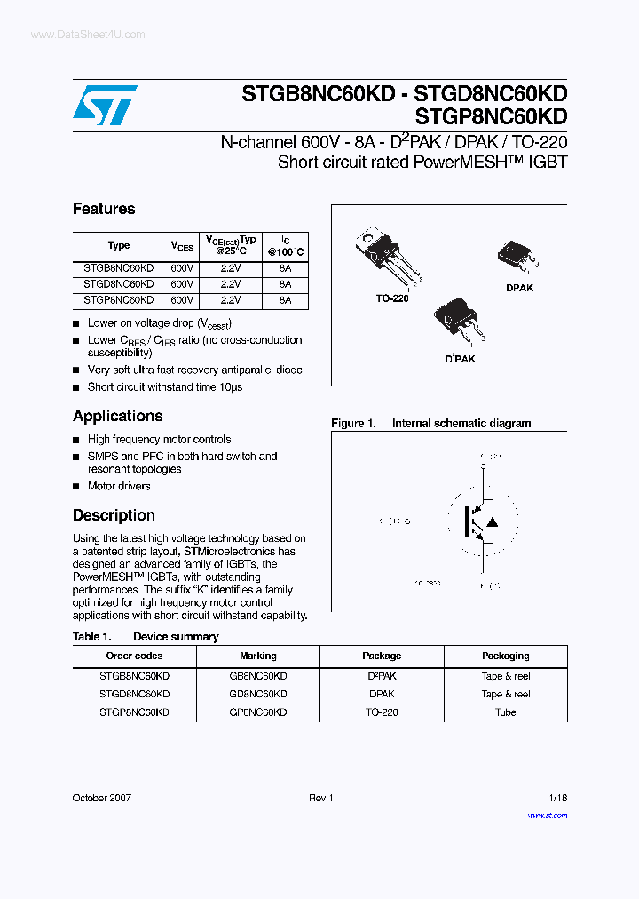 STGB8NC60KD_4182230.PDF Datasheet