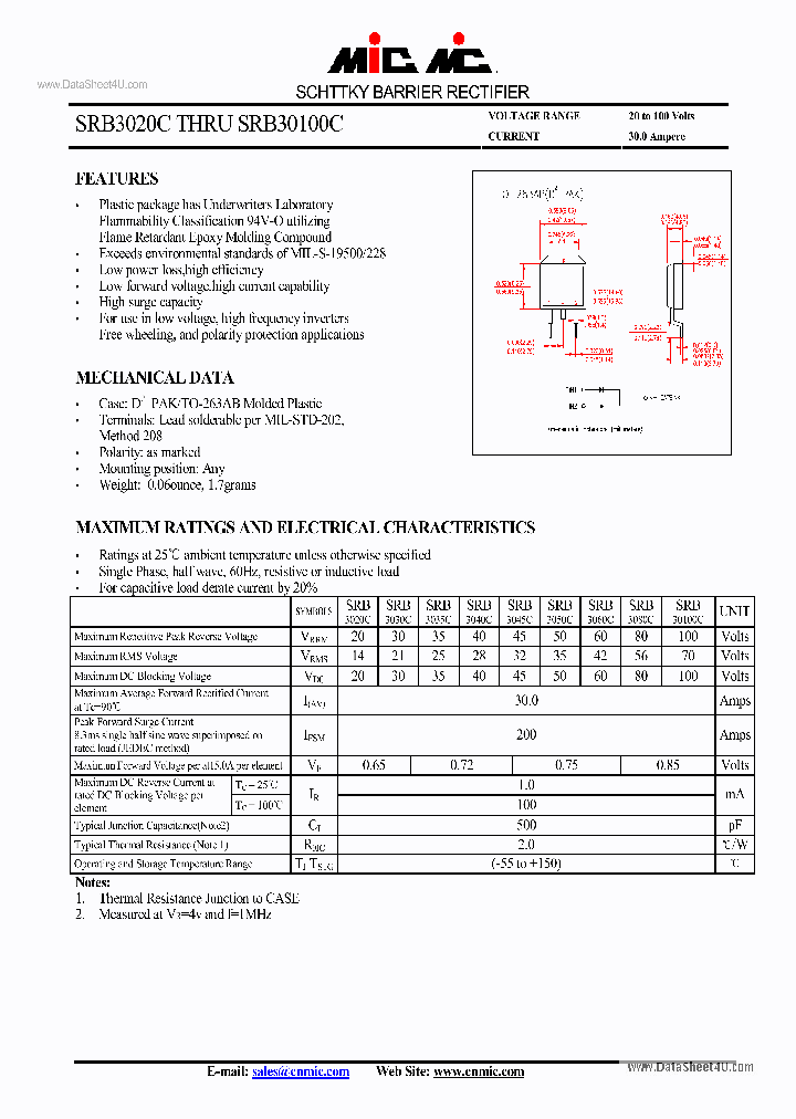 SRB3020C_4182231.PDF Datasheet