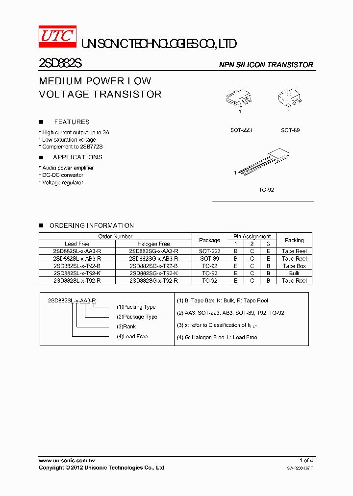 2SD882SL-X-T92-R_4182012.PDF Datasheet