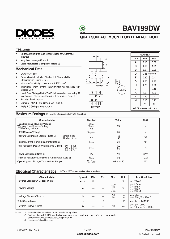 BAV199DW-7-F_3997216.PDF Datasheet