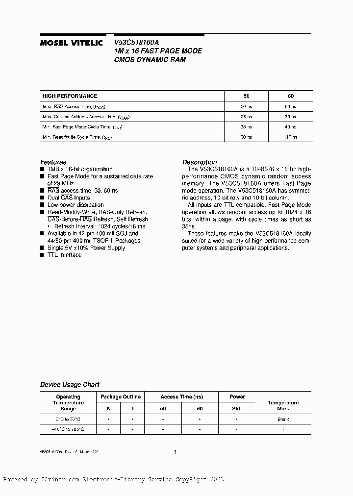 V53C518160AK-60_4003147.PDF Datasheet