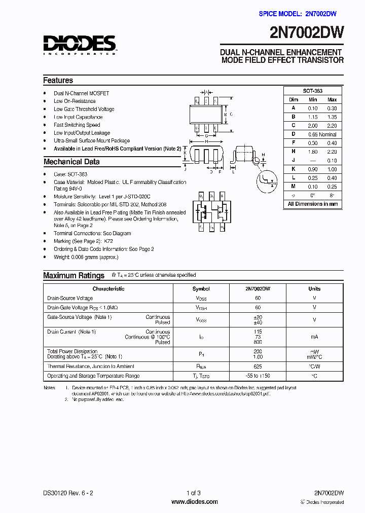 2N7002DW-7_3997675.PDF Datasheet