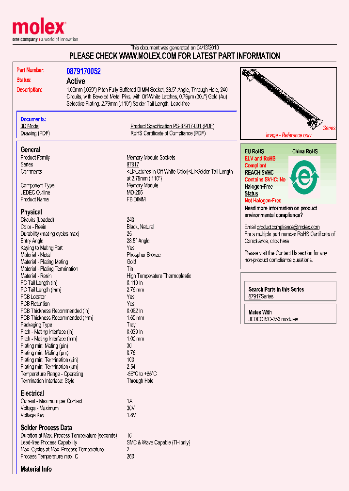 87917-0052_4185319.PDF Datasheet