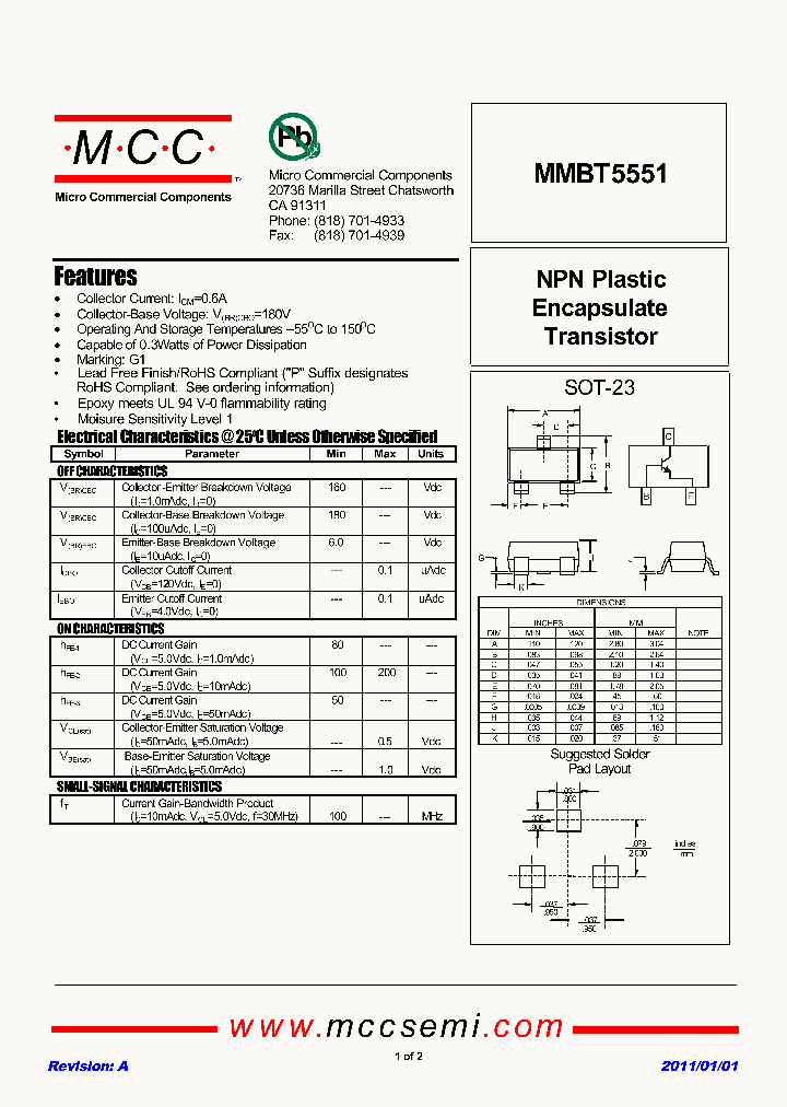 MMBT5551_4186481.PDF Datasheet