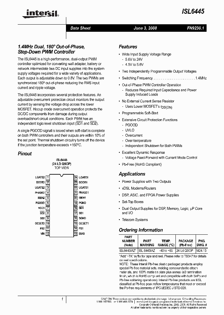 ISL6445IAZ_4187044.PDF Datasheet