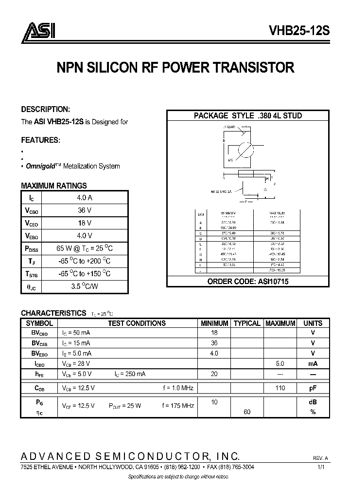 VHB25-12S_4035146.PDF Datasheet