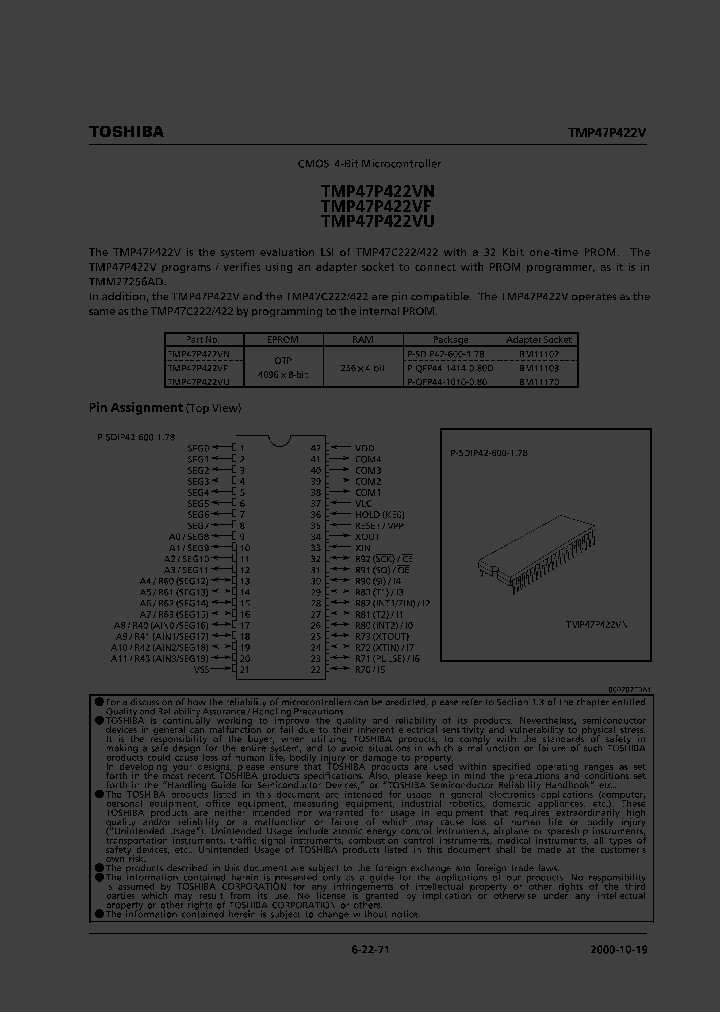 TMP47P422VN_4040962.PDF Datasheet