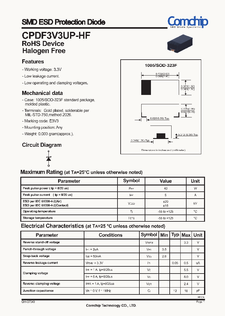 CPDF3V3UP-HF_4189922.PDF Datasheet