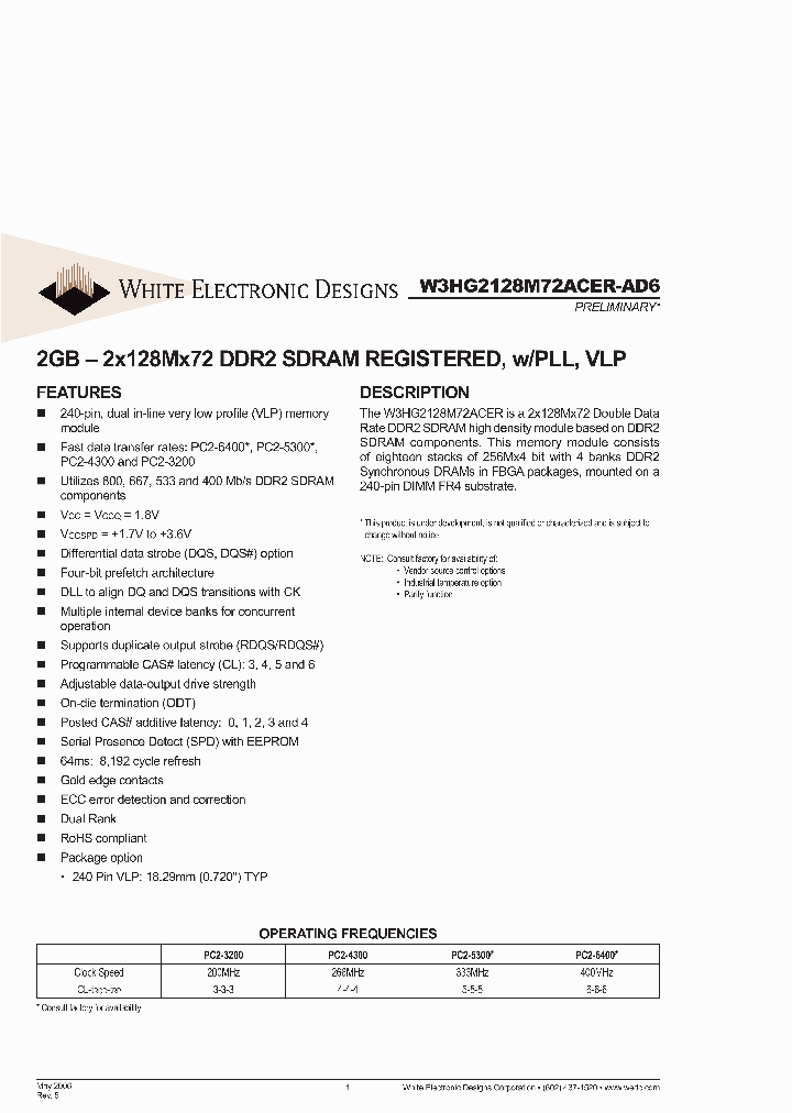 W3HG2128M72ACER-AD6_4052280.PDF Datasheet