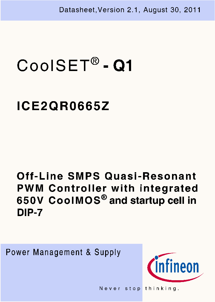 ICE2QR0665Z_4192143.PDF Datasheet