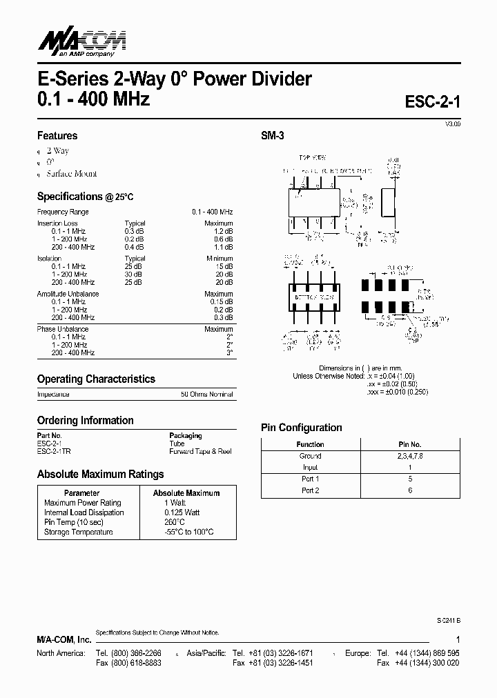 ESC-2-1TR_4068076.PDF Datasheet